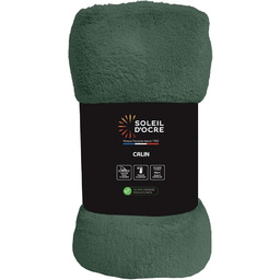 Soleil d''ocre, koc flanelowy 180x220 cm Calin Khaki