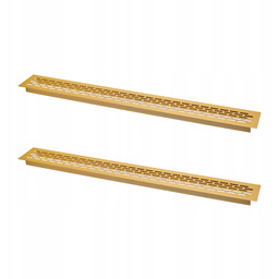 2 x Aluminiowa Meblowa Kratka Wentylacyjna Do Mebli