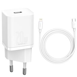 Baseus Ładowarka sieciowa Super Si USB-C 20W +