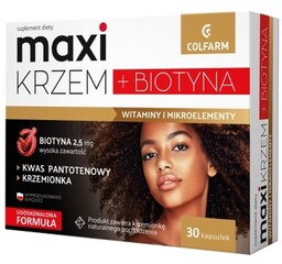 Maxi Krzem + Biotyna x30 kapsułek