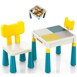 STOLIK KREATYWNY dla Dzieci 2w1 - do KLOCKÓW