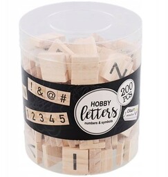 DREWNIANE KLOCKI LITERKI DO GRY 200 SZTUK SCRABBLE