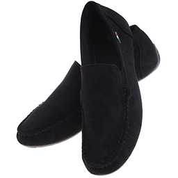 Wsuwane czarne półbuty mokasyny męskie