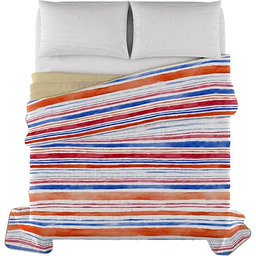 FANTASY Letnia kołdra z nadrukiem, mikrofibra, paski, 260