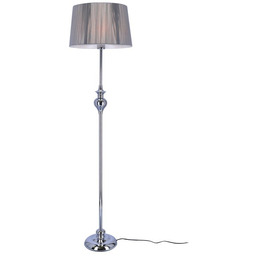 Lampa podłogowa GILLENIA srebrna nitkowy abażur Candellux 51-11947