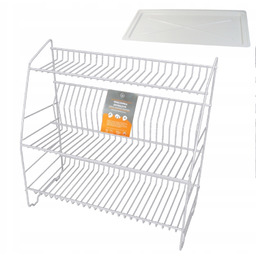 Suszarka Na Talerze Kubki Sztućce Naczynia 3 Poziomowa