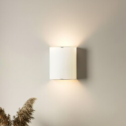 Lampa Ścienne Lindby, Phil, ściemnialny, biały, przedpokój, szkło,