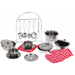 metalowy Zestaw Kuchenny 23 el. rękawica fartuch Szefa