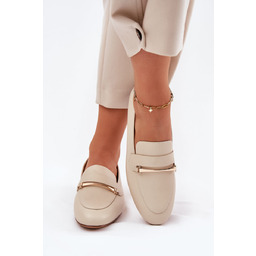 Skórzane Półbuty Mokasyny Damskie Maciejka K6809-04 Beżowe-41