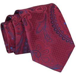 Krawat - ALTIES - Czerwony, Duży Wzór KRALTS0828
