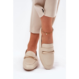 Skórzane Półbuty Mokasyny Damskie Maciejka K6809-04 Beżowe-40