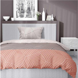 Pościel satynowa 140x200 Home Satin 27 pomarańczowa brązowa