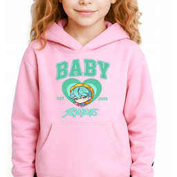 Bluza Dziecięca Różowa Z Kapturem BABY SAJABOYS Muzyka