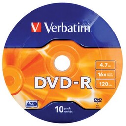 VERBATIM Płyta DVD-R, 4.7 GB, 16x (10 szt.)