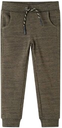 Dziecięce spodnie dresowe - khaki melanż - 104