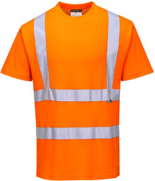 S170 - T-Shirt ostrzegawczy Cotton Comfort - pomarańczowy