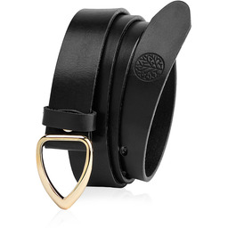 Skórzany pasek damski BETLEWSKI Czarny 90