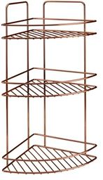 Półka łazienkowa 23x53x23 cm 3-poziomowa/narożna, miedź/rose gold