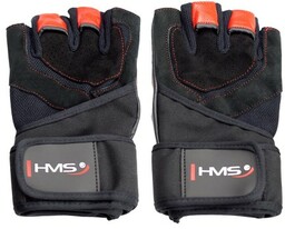 RĘKAWICE NA SIŁOWNIĘ RST01 BLACK/RED HMS