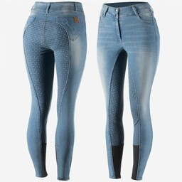 Horze Bryczesy damskie KAIA - light denim blue