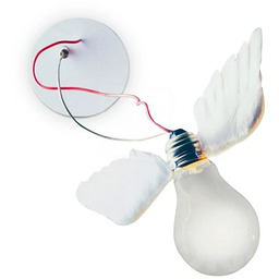 Lampa Ścienne Ingo Maurer, biały, salon, inny materiał