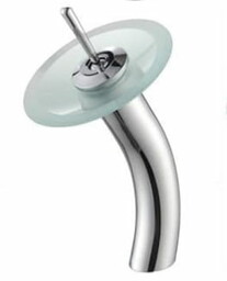 SZKLANA BATERIA UMYWALKOWA WODOSPAD 30cm WYSOKA , SZKŁO