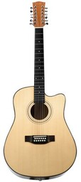 MUSICMATE Gitara akustyczna 12-strunowa MM-G100 StringSymphony Jasne drewno