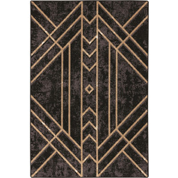 Dywan Arte Deco wełniany Agnella Tempo Gate czarny