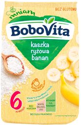 BoboVita Kaszka ryżowa, banan, bezmleczna, bezglutenowa, po 6