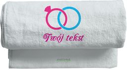Mały ślubny ręcznik z Twoim tekstem 100x50