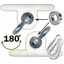 Mocowanie do hustawki z Łożyskiem i szeklą haki