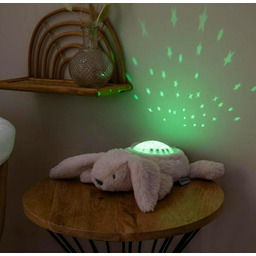 Nattou Pluszowa lampka nocna projektor gwiazd beżowa