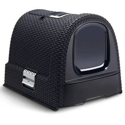 CURVER Kuweta zamknięta dla kota grafitowa z uchwytem