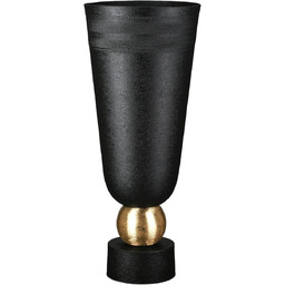 Casablanca wazon Nama - aluminium - czarny craquelowany