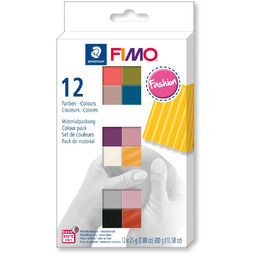 Masa termoutwardzalna Fimo soft, zestaw 12 kostek, Staedtler