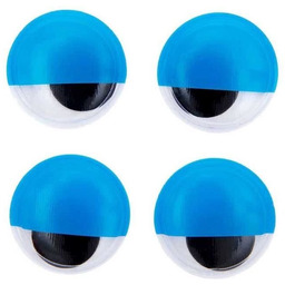 Ruchome oczy Ø 35 mm - Powieki niebieskie