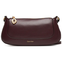 Torebka Calvin Klein Hardware Zip Crossbody LV04F1046G Bordowy