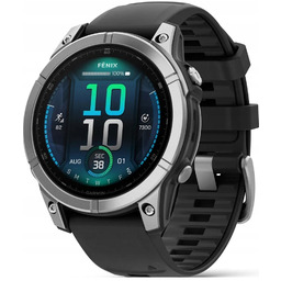 Smartwatch Garmin Fenix E Amoled stal nierdzewna srebrny