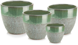 Zielona donica ceramiczna mrozoodporna 22 cm Polnix Glazed