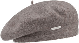 Beret Baskijski Damski by Seeberger, szarobrązowy, One Size