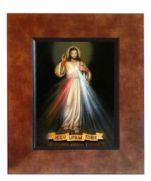 Jezus Miłosierny z promieniami, obraz ceramiczny