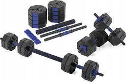 Zestaw Hantli Regulowanych 2X10KG Ze Sztangą Gymtek