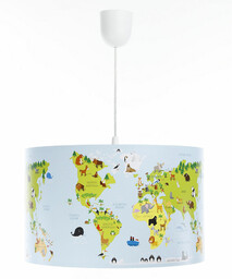 Lumes Dziecięca lampa wisząca mapa świata - A326