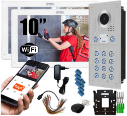 Wideodomofon dwurodzinny 2 żyły 5TECH Virgo Plus(W)10" stacja