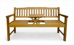 Drewniana ławka ze stołem Eva, 150 x 60