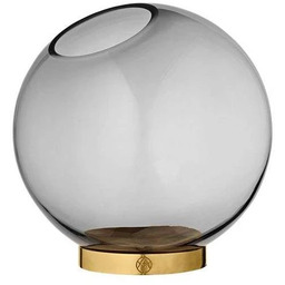AYTM - Globe Wazon w/Stand Ø10xH10 Black/Gold