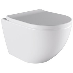 Biała miska wc wisząca Rimless Nero Tornado NERO-WH-02