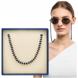 Łańcuszek do okularów z kamieni naturalnych lapis lazuli