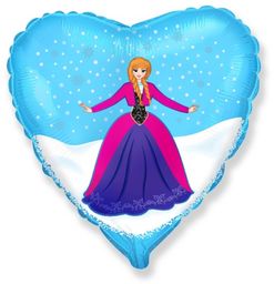 Balon foliowy serce Anna Frozen - Kraina Lodu