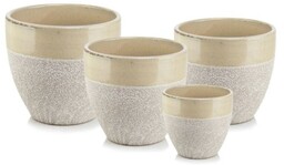Kremowa donica ceramiczna mrozoodporna 22 cm Polnix Glazed